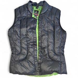 Victorinox Swiss Army Pertex Quantum Down Vest Reversible Black Green 90/10 Down